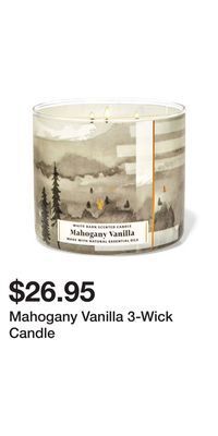 Bath & Body Works Mahogany vanilla 3-wick candle offer