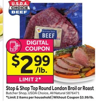 Stop&Shop Top round london broil or roast offer