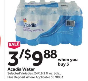 Stop&Shop Acadia water offer