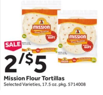 Stop&Shop Mission flour tortillas offer