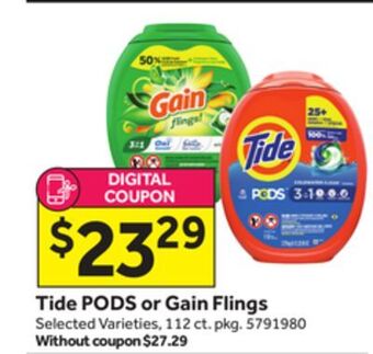 Stop&Shop Tide pods or gain flings offer