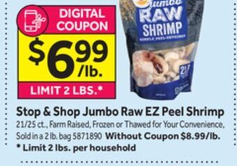 Stop&Shop Stop & shop jumbo raw ez peel shrimp offer