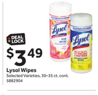 Stop&Shop Lysol wipes offer