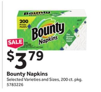 Stop&Shop Bounty napkins offer