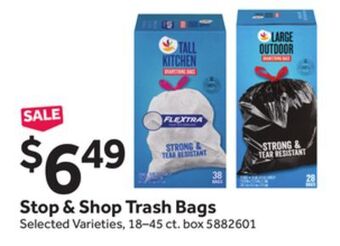 Stop&Shop Stop & shop trash bags offer