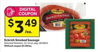 Stop&Shop Eckrich smoked sausage offer