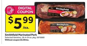 Stop&Shop Smithfield marinated pork offer