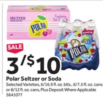 Stop&Shop Polar seltzer or soda offer