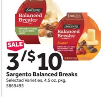 Stop&Shop Sargento balanced breaks offer
