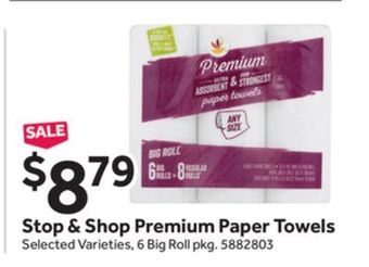 Stop&Shop Stop & shop premium paper towels offer