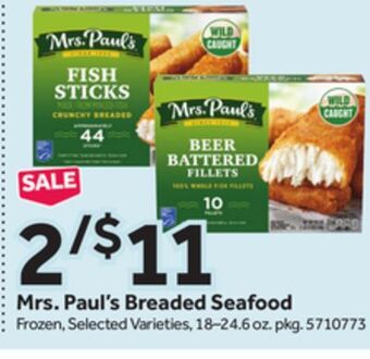 Stop&Shop Mrs. paul's breaded seafood offer