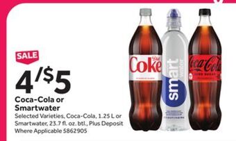 Stop&Shop Coca-cola or smartwater offer