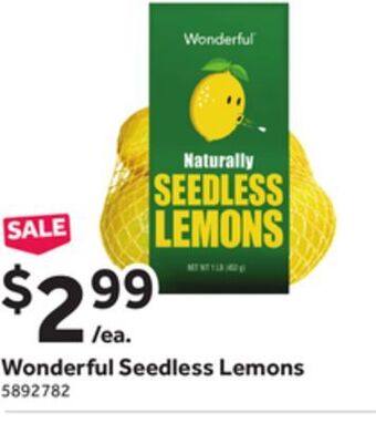 Stop&Shop Wonderful seedless lemons offer