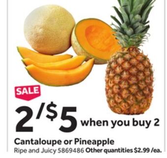 Stop&Shop Cantaloupe or pineapple offer