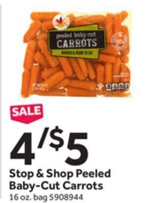 Stop&Shop Stop & shop peeled baby-cut carrots offer