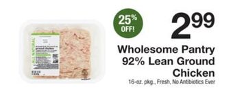 The Fresh Grocer 92% lean ground chicken offer