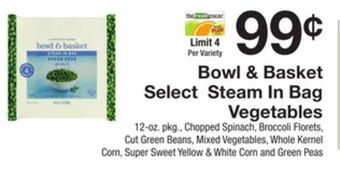 The Fresh Grocer Select steam in bag vegetables offer