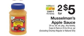 The Fresh Grocer Apple sauce offer