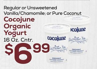 DeCicco & Sons Cocojune organic yogurt offer