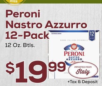 DeCicco & Sons Peroni nastro azzurro 12-pack offer