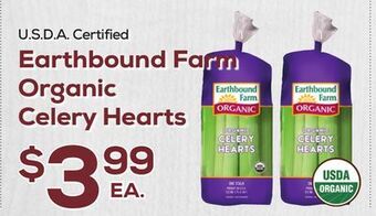 DeCicco & Sons Earthbound farm organic celery hearts offer