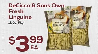 DeCicco & Sons Decicco & sons own fresh linguine offer