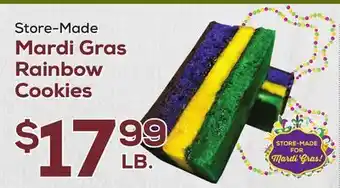 DeCicco & Sons Mardi gras rainbow cookies offer