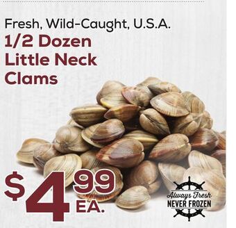 DeCicco & Sons 1/2 dozen little neck clams offer