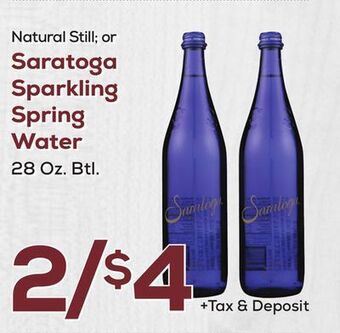 DeCicco & Sons Saratoga sparkling spring water offer