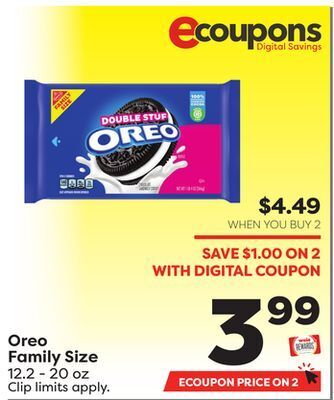 Weis Markets Oreo family size offer