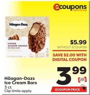 Weis Markets Häagan-dazs ice cream bars offer