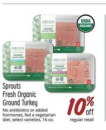 Sprouts Farmers Market Sprouts fresh organic ground turkey offer