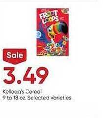 Stater Bros Kellogg's cereal offer