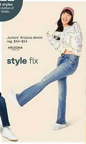JC Penney Juniors' arizona denim offer