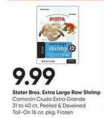 Stater Bros Stater bros, extra large raw shrimp offer
