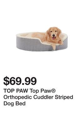 Petsmart Top paw® orthopedic cuddler striped dog bed offer