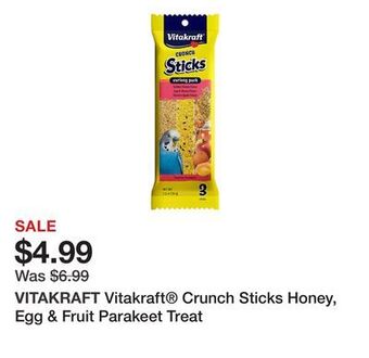 Petsmart Vitakraft® crunch sticks honey, egg & fruit parakeet treat offer