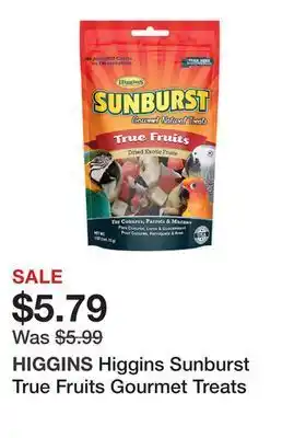 Petsmart Higgins sunburst true fruits gourmet treats offer
