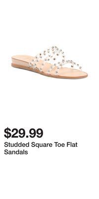 TJ Maxx Studded square toe flat sandals offer