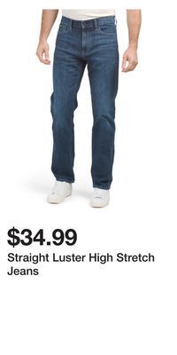 TJ Maxx Straight luster high stretch jeans offer