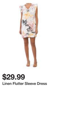 TJ Maxx Linen flutter sleeve dress offer