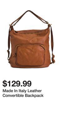TJ Maxx Made in italy leather convertible backpack offer