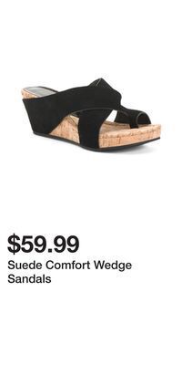 TJ Maxx Suede comfort wedge sandals offer