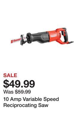 Harbor Freight Tools 10 amp variable speed reciprocating saw offer