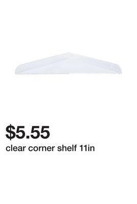 Five Below Clear corner shelf 11in offer