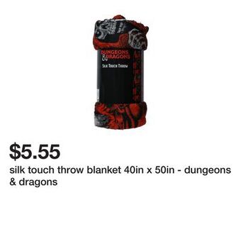 Five Below Silk touch throw blanket 40in x 50in - dungeons & dragons offer