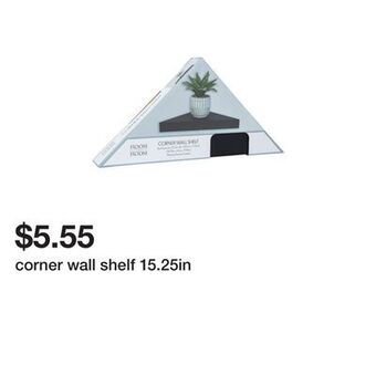 Five Below Corner wall shelf 15.25in offer