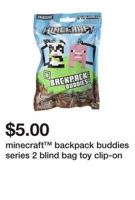 Five Below Minecraft™ backpack buddies series 2 blind bag toy clip-on offer