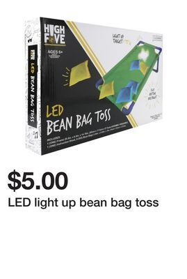 Five Below Led light up bean bag toss offer