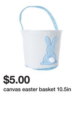 Five Below Canvas easter basket 10.5in offer